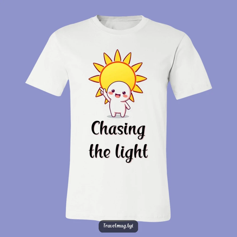 Funny Sunny Day T-Shirt: Cheerful Character Greets Sun, Happy Vibes Tee