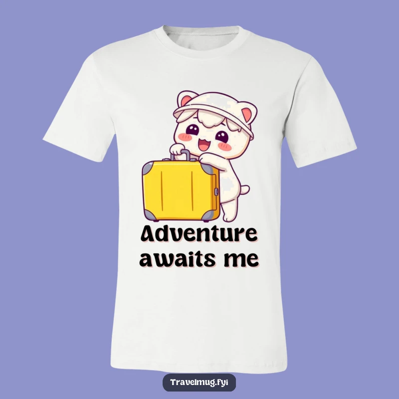 Funny Kawaii Suitcase Pointer T-Shirt - Cute Travel Outfit Gift
