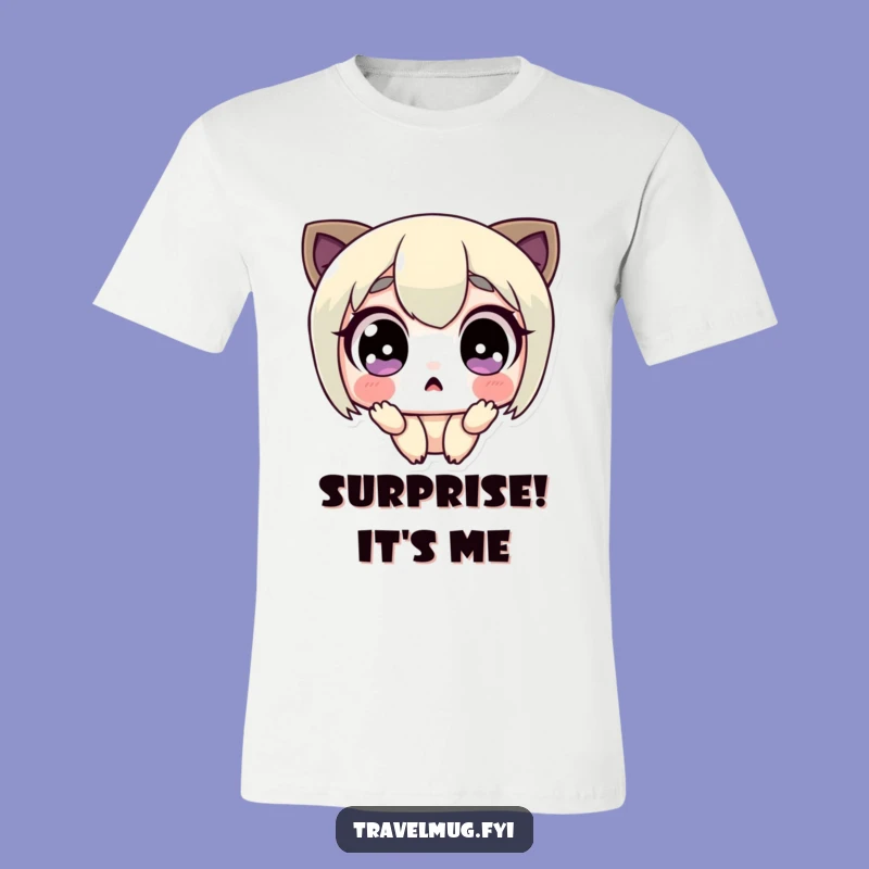 Funny Surprised Character T-Shirt: Wear Your Shock with This Funny Gift Tee
