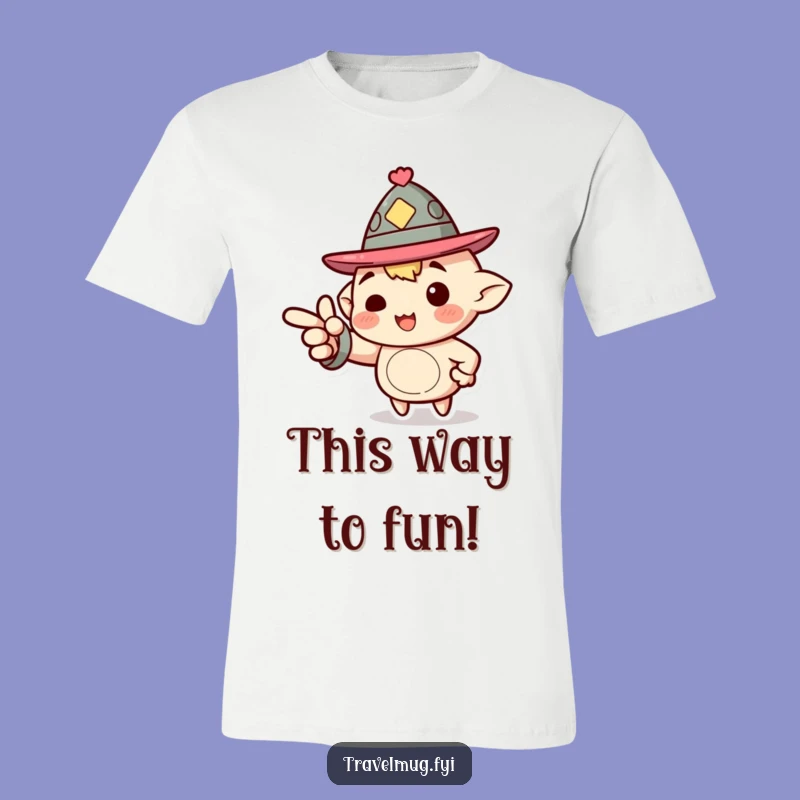 Funny T-Shirt: Jaunty Hat Character Points Forward, Ideal Funny Motivational Gift!
