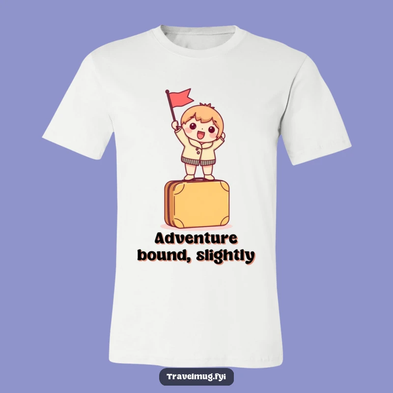 Funny Wanderlust Tee: Character's Travel Flag, Adventure T-Shirt Gift