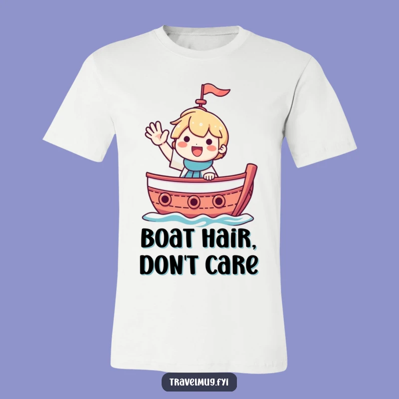 Funny Waving Boat Smile T-Shirt - Hilarious Nautical Tee for Boating Fans