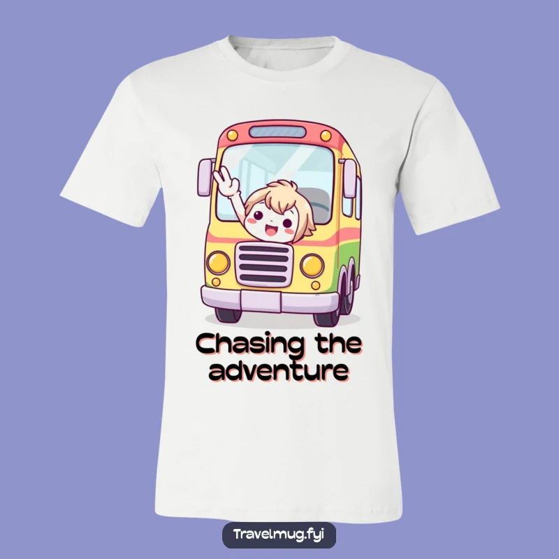 Funny Whimsical Bus Rider T-Shirt - Cute & Comedic Travel Apparel