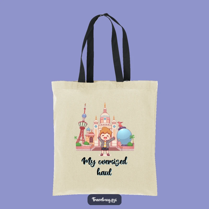 Funny Giant Objects Landmark Tote Bag - Humorous Souvenir Carrier