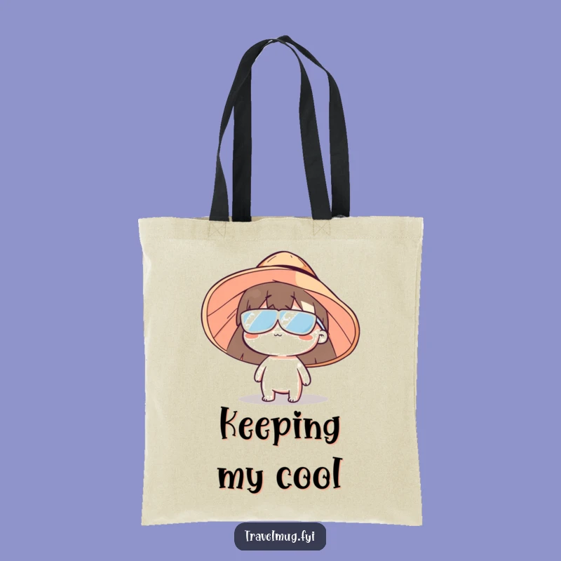 Funny Sun Hat Character Tote Bag - Carry Your Laughs in Style