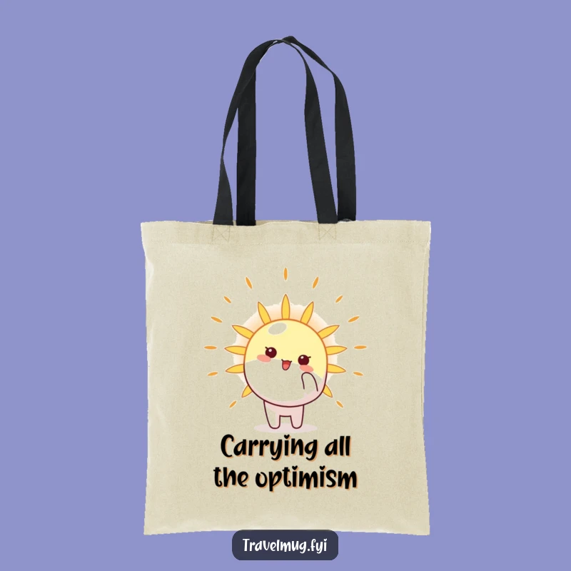Funny Sun Pointer Tote Bag: Carry Your Sunshine with this Cheerful Character Tote Gift