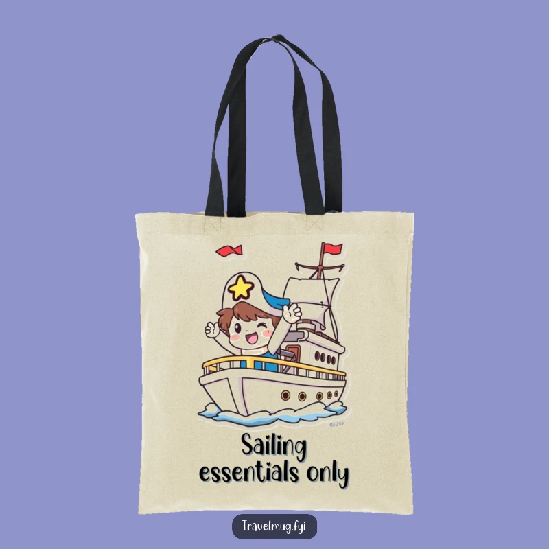 Funny Travel Tote: Happy Character's Ship Goodbye - Great Funny Gift!