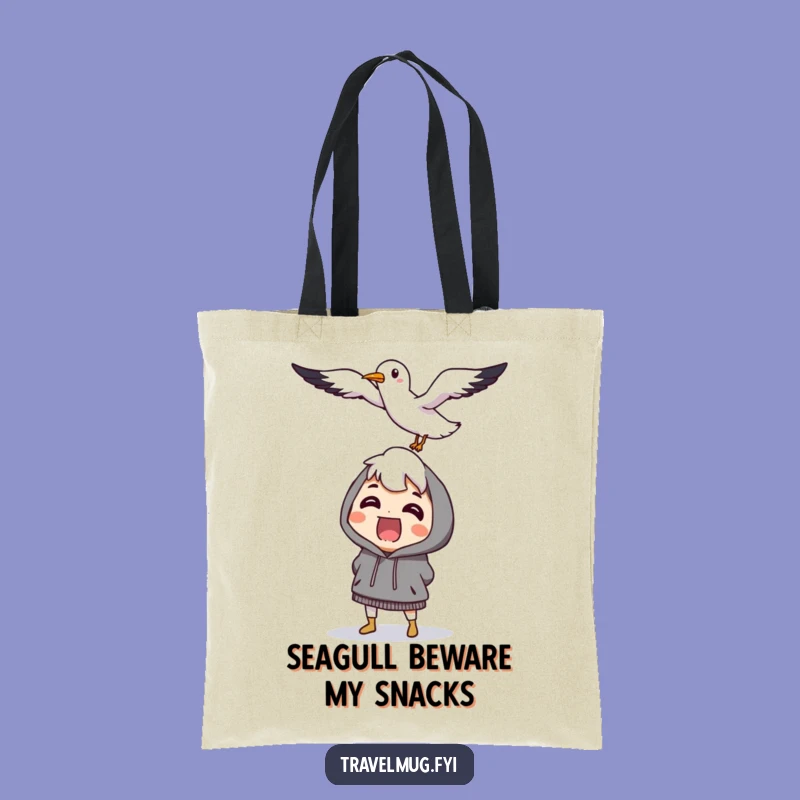 Funny Seagull Surprise Tote Bag: Carry Your Beach Day Fun, Hilarious Gift Bag